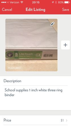 School supplies binder