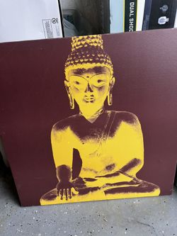 Framed Buddha Canvas Wall Art – 25” x 24”