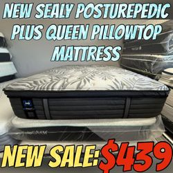 NEW SEALY POSTUREPEDIC PLUS QUEEN PILLOWTOP MATTRESS 