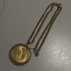 22k centenario w vesel and 14k  cuban 41g