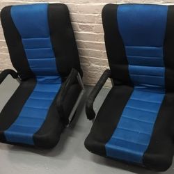 2 floor level gaming chairs