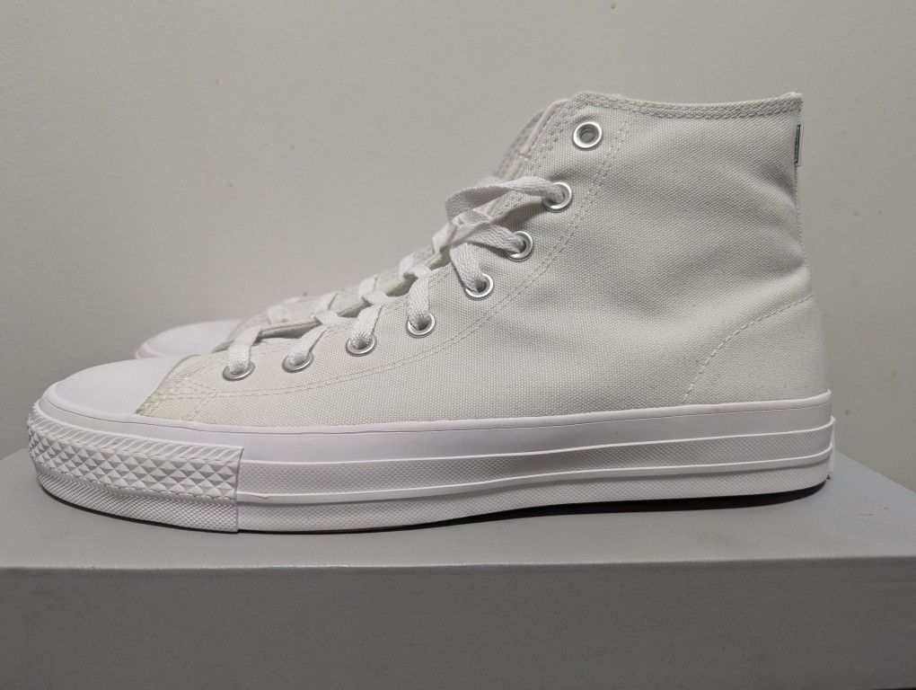 Converse Chuck Taylor All Star Pro High Triple White Men's Size 10.5 171321C