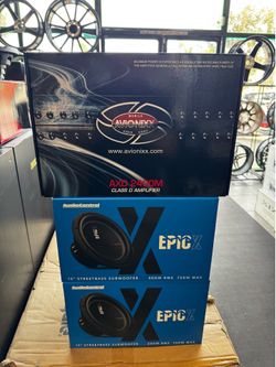 audio control epic X subwoofer package