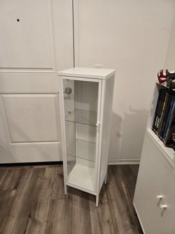 Ikea Baggebo White Like New Glass Display Cabinet