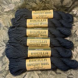 5323-ATT New Lot Of 6 Bucilla Tapestry Wool 40 Yds Color Green 1872 A lot 2180