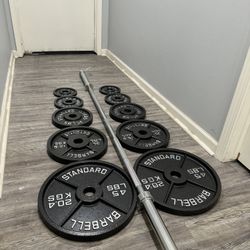 Olympic Weight Set With Barbell 
