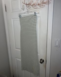 Green Striped Maxi Dress