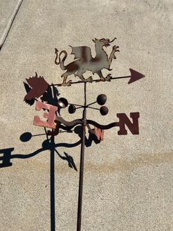 Vintage Metal Dragon Weather Vane with Directionals