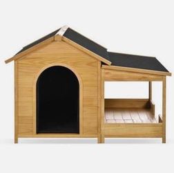New in Box 60.2" Large Dog House for Outdoor Use with Waterproof Kennel for Medium Large Dogs
