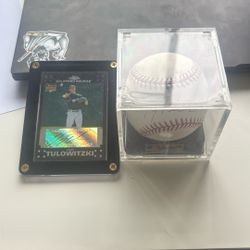 Troy Tulowitski Signed Rookie Card And Ball