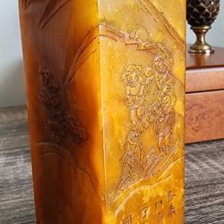 SHOUSHAN  TIANHUANG STONE  carved. Vintage.  5 1/2 Inches  Tall 2 Inches Wide 