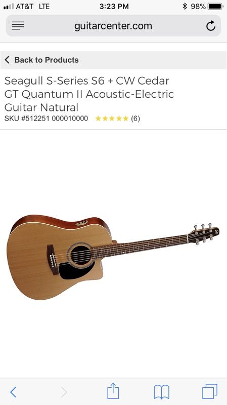 Seagull s6 2024 cw cedar