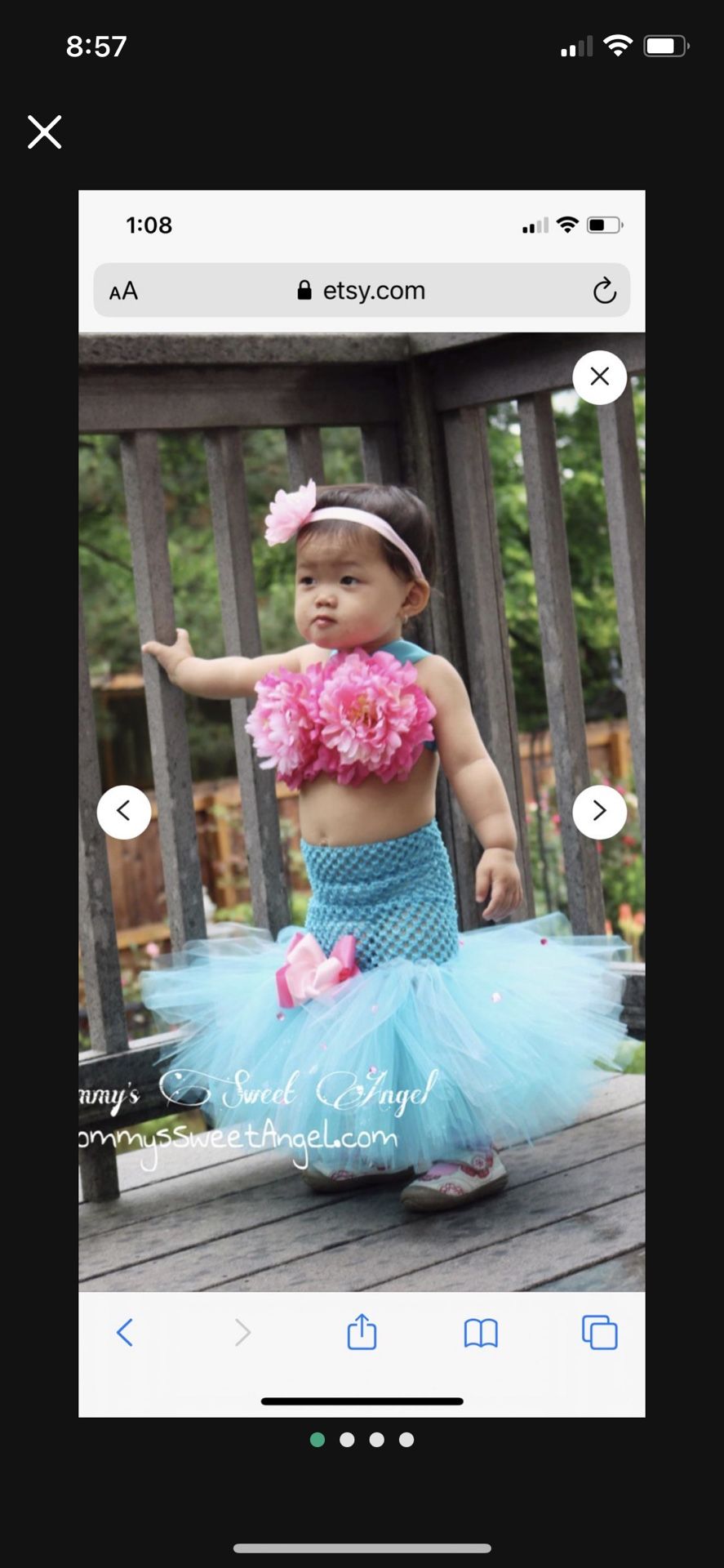 Little Mermaid Tail Tutu Dress