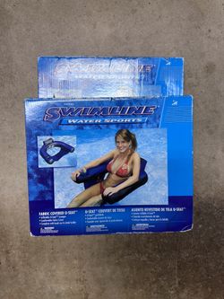 SWIMLINE ORIGINAL Fabric Covered U-Seat Inflatable Pool Lounger | with Comfortab