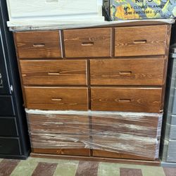 Brown Dresser With 11 Drawers