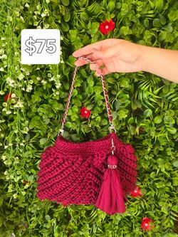 Cartera tejida a Crochet