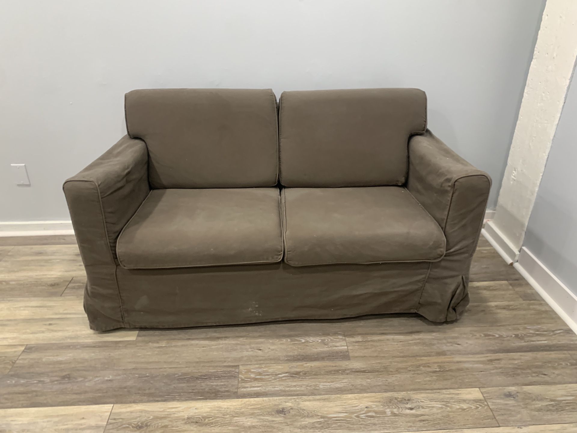 Brown 2 Seater Sofa (Free Delivery)