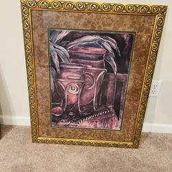 Wall Art-Framed Painting Set Of Two, Planters Paintings Set.  Wall Decorative Paintings - 33” Tall And 27” Wide