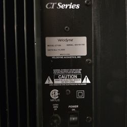 Velodyne CT-100 10" Powered Subwoofer - 100W RMS - Great Bass