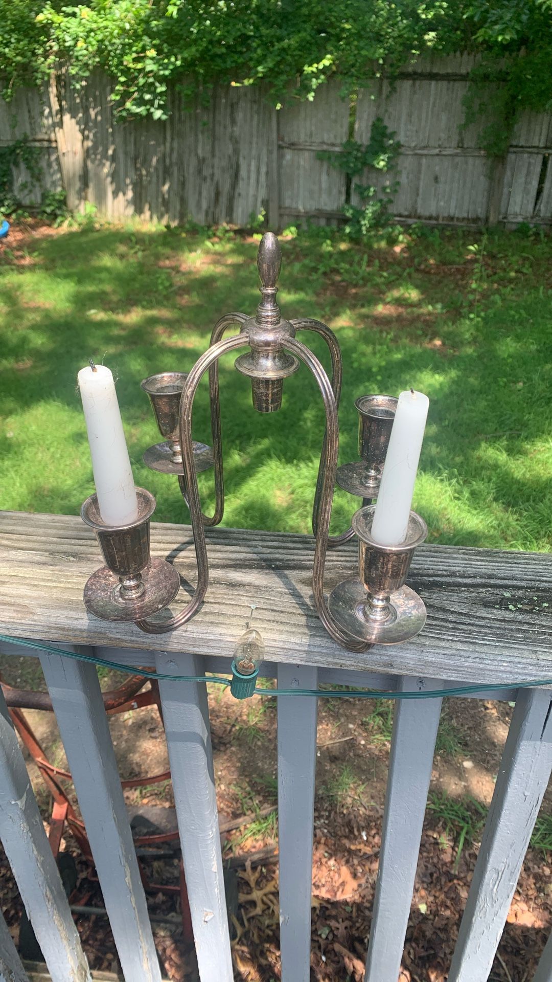 Silver Candelabra Tapered Candle Holder 