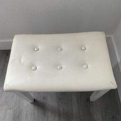White Stool Bench 