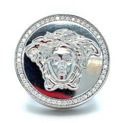 925 Sterling Silver CZ Versace Style Ring 10.30g Size 10 203510/4