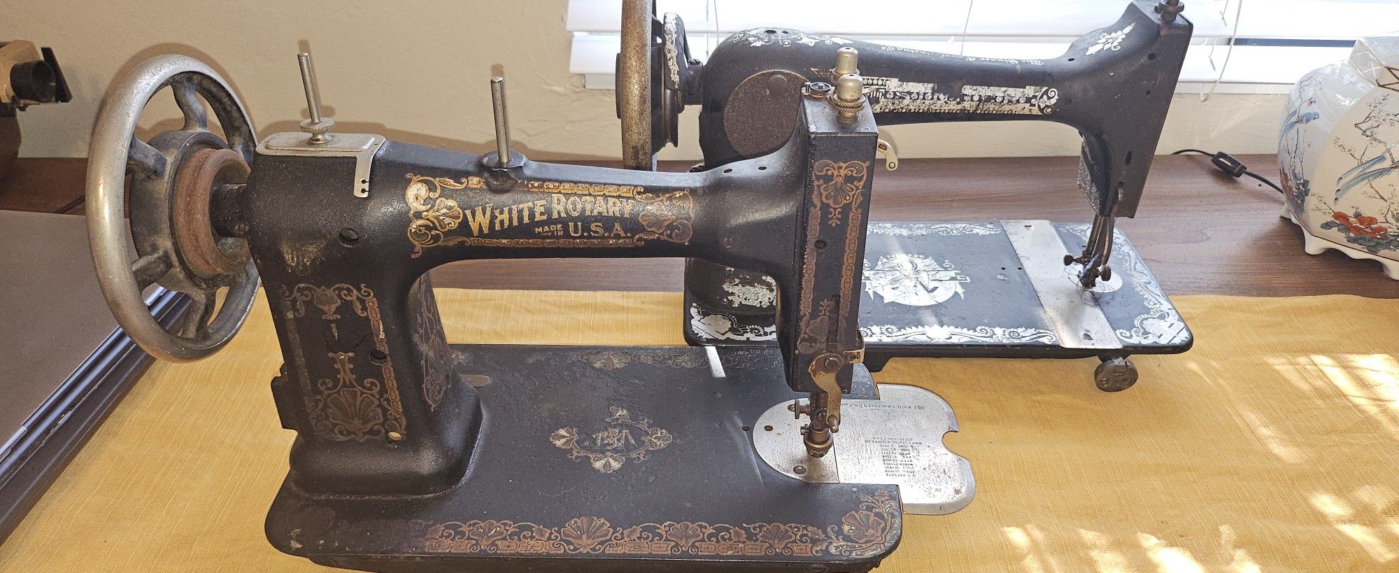 2 Vintage Antique Sewing Machines