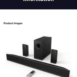 Vizio Surround Sound System S3851w-D4
