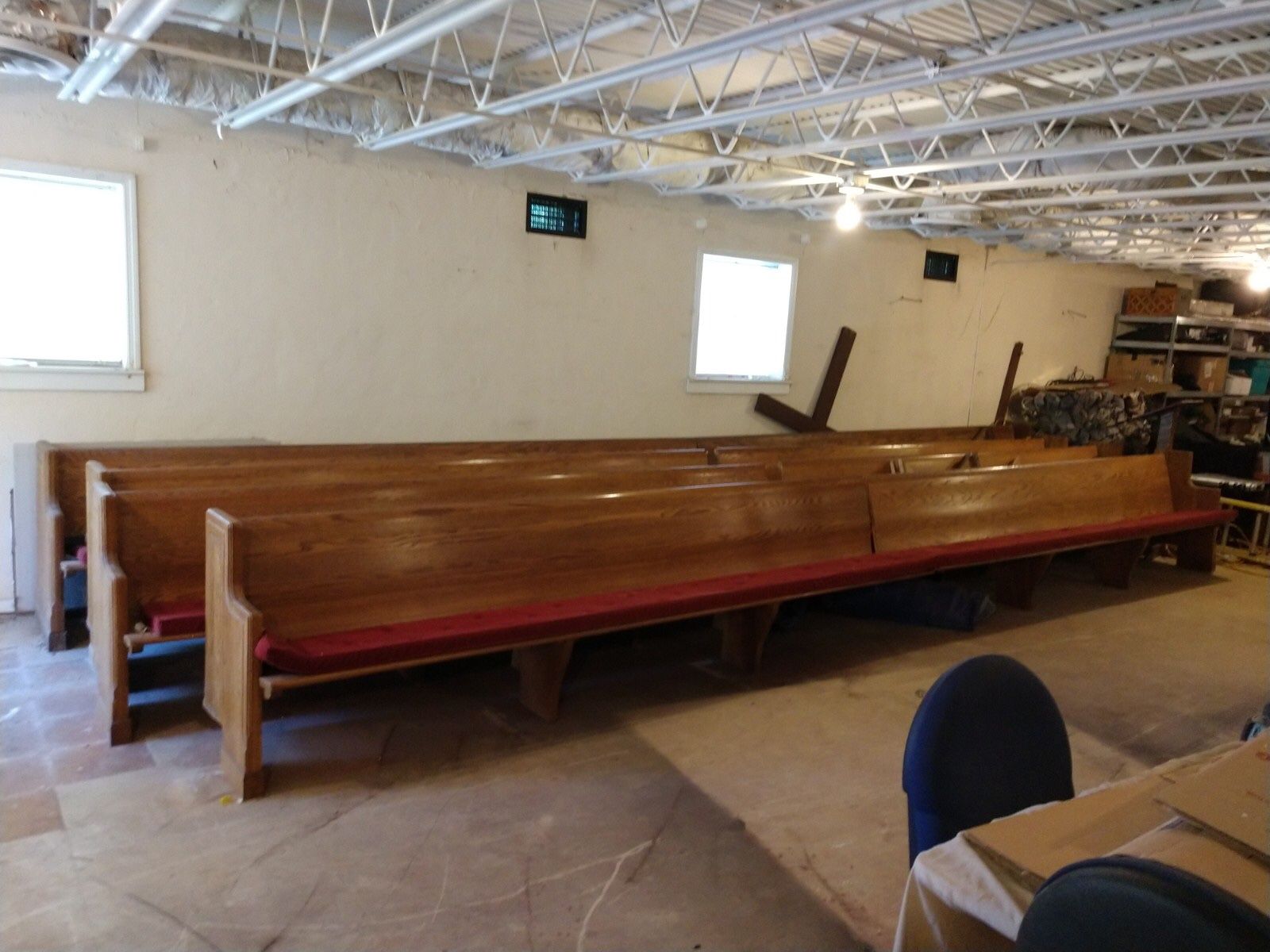 Free Church pews - 22 ft long