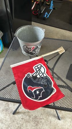 Houston Texans Fan Bundle Flag and Bucket