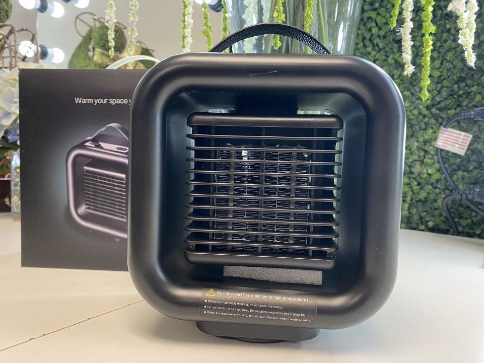 New 1000w Portable Space Heater & Fan - Black