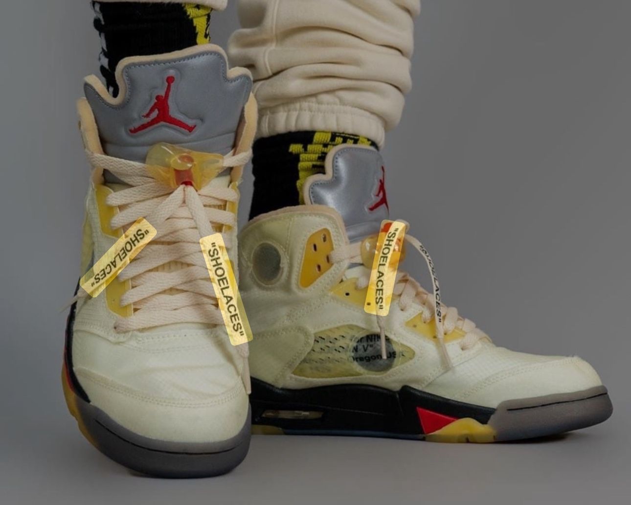 Jordan 5 X Off-White Sail Used Size 12