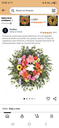 Coronas de flores arrificial para decoracion