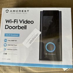 Amcrest 1080P Video Doorbell Camera Pro, Outdoor Smart Home 2.4GHz WiFi Doorbell Camera new free delivery 40$