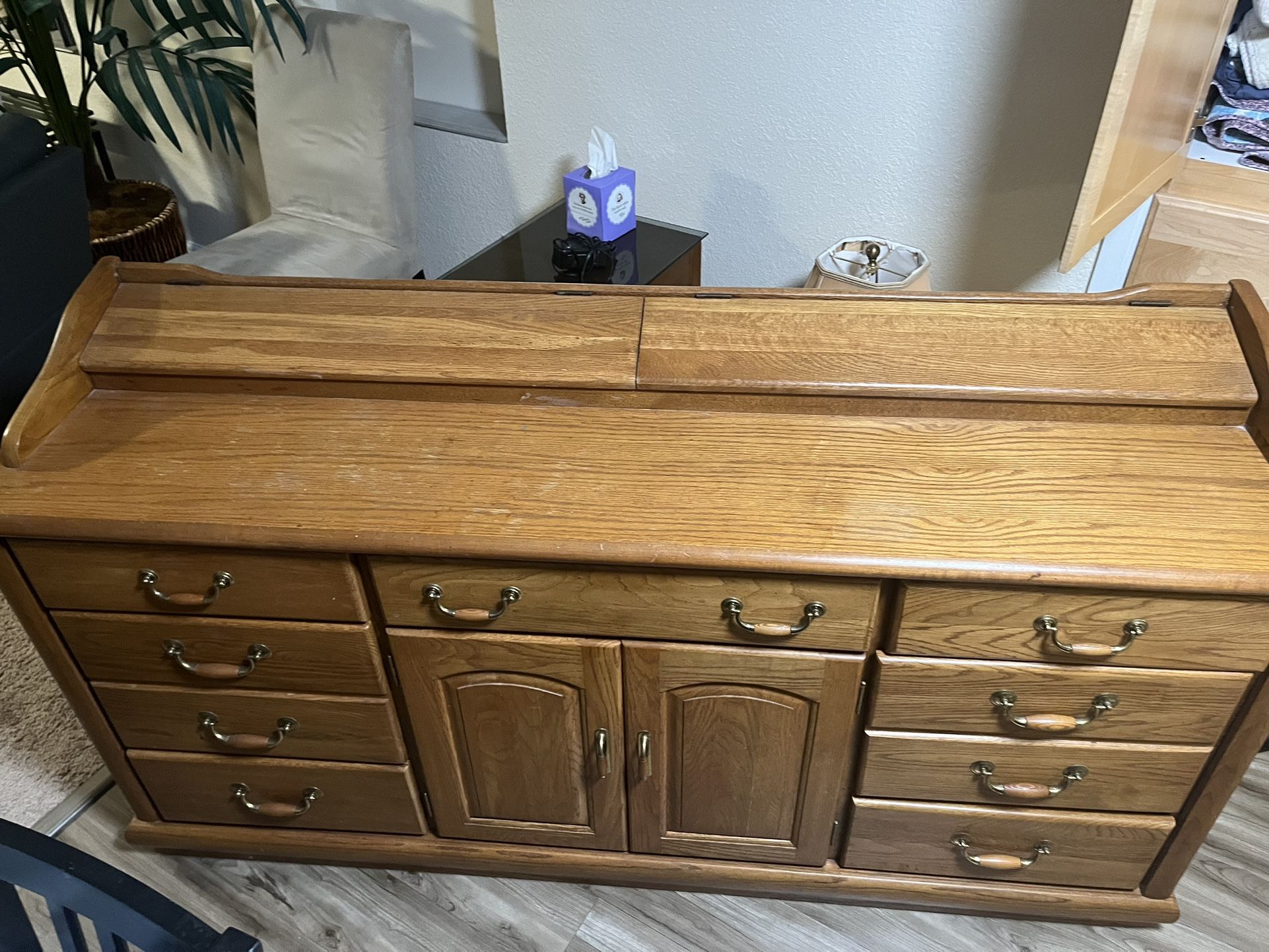 Free Wood Dresser With Mirror 