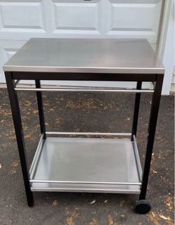Serving cart, outdoor, stainless steel 27.5 X 20” Inch X H36”