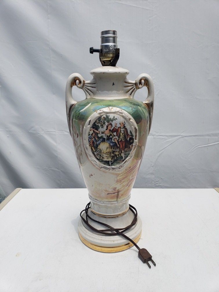 Mid Century Porcelain Lamp 