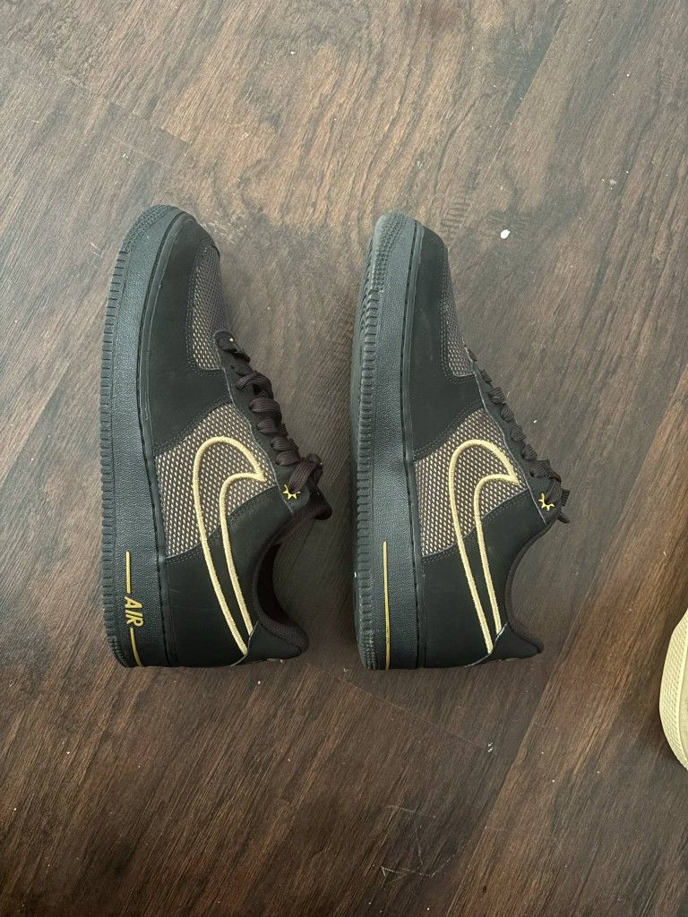 Nike Women's Air Force 1 Low Legendary Black And Gold