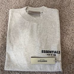 Essentials fear of god light oatmeal shirt