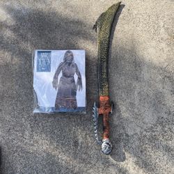 Ghastly Ghoul Halloween Costume With Sword
