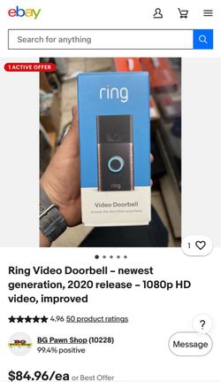Ring Video Doorbell in Box