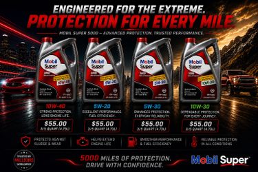 Mobil Super 5000 Synthetic Blend 3/5 Quart – $55