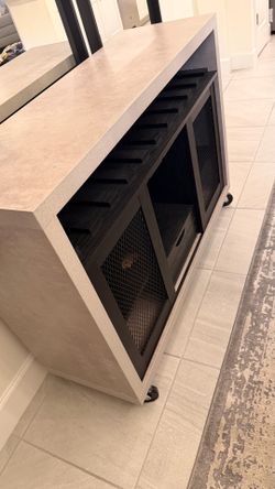 Modern Rolling Bar Cart / Wine Cabinet – sideboard