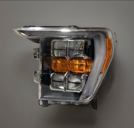 2021 2022 2023 FORD F150 LED REFLECTOR LEFT HEADLIGHT USED OEM SHELL CHROME
