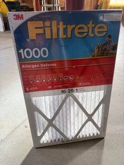 3 PACK 3M Filtrete 1000 Allergen Defense Air Filter 16x25x1
