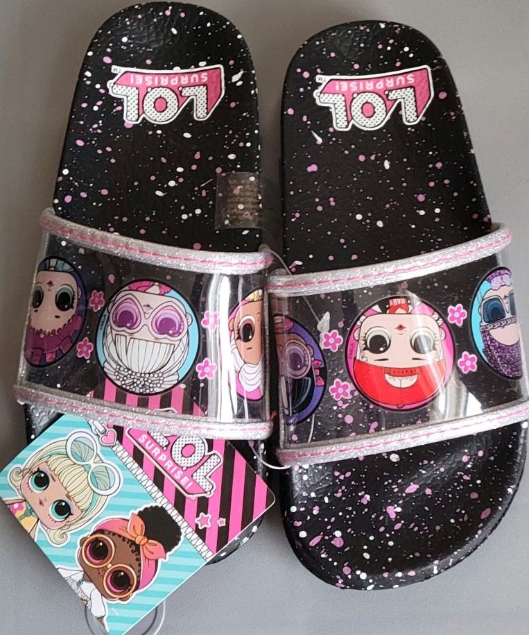 Lol Surprise   Glitter  Slide Black  L 12-13