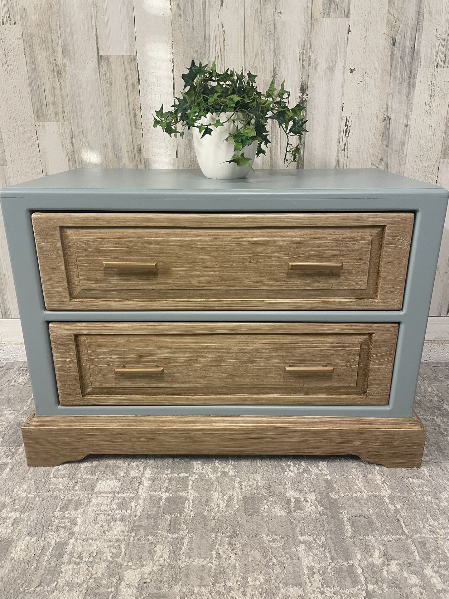 DRESSER BLUE AND BROWN