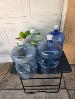 4 Water bottles 5 galosns