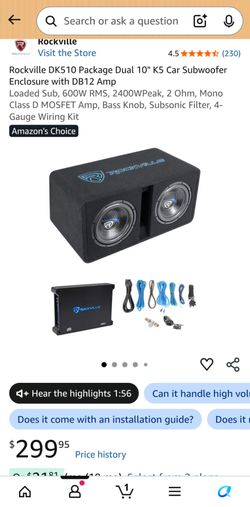 Rockville 10" sub