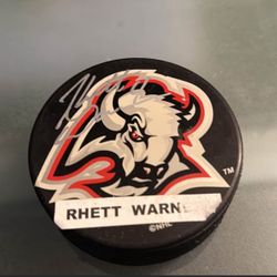 Buffalo Sabres Autographed Rhett Warrener Puck 